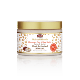 AFRICAN PRIDE MOISTURE MIRACLE Moroccan Clay & Shea Butter HEAT ACTIVATED MASQUE