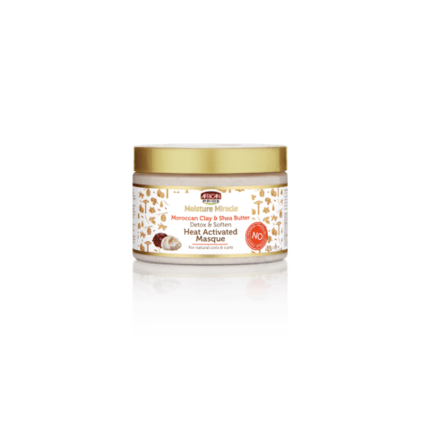 AFRICAN PRIDE MOISTURE MIRACLE Moroccan Clay & Shea Butter HEAT ACTIVATED MASQUE