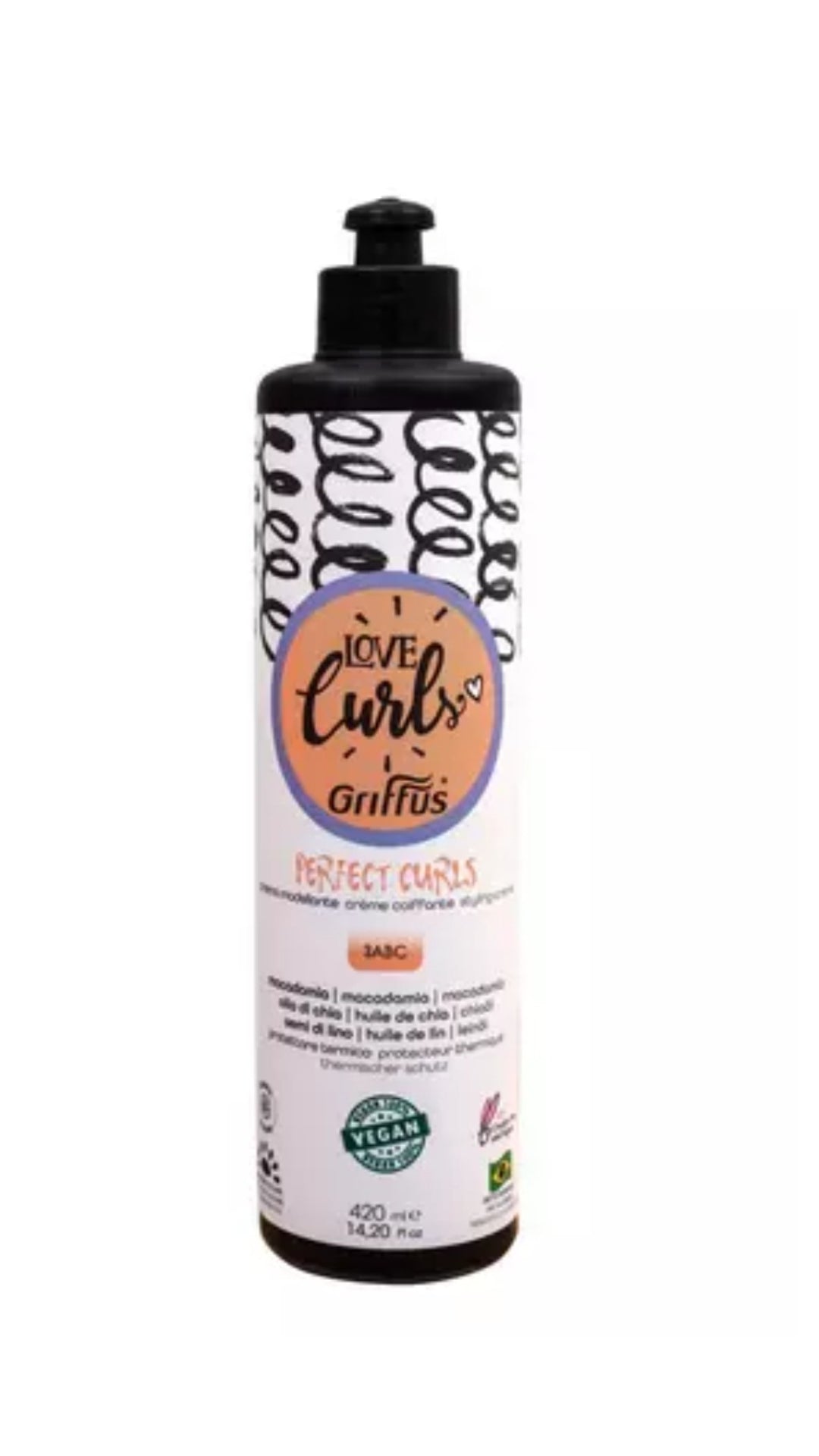 GRIFFUS Love Curls STYLING CREAM Perfect Curls 3ABC