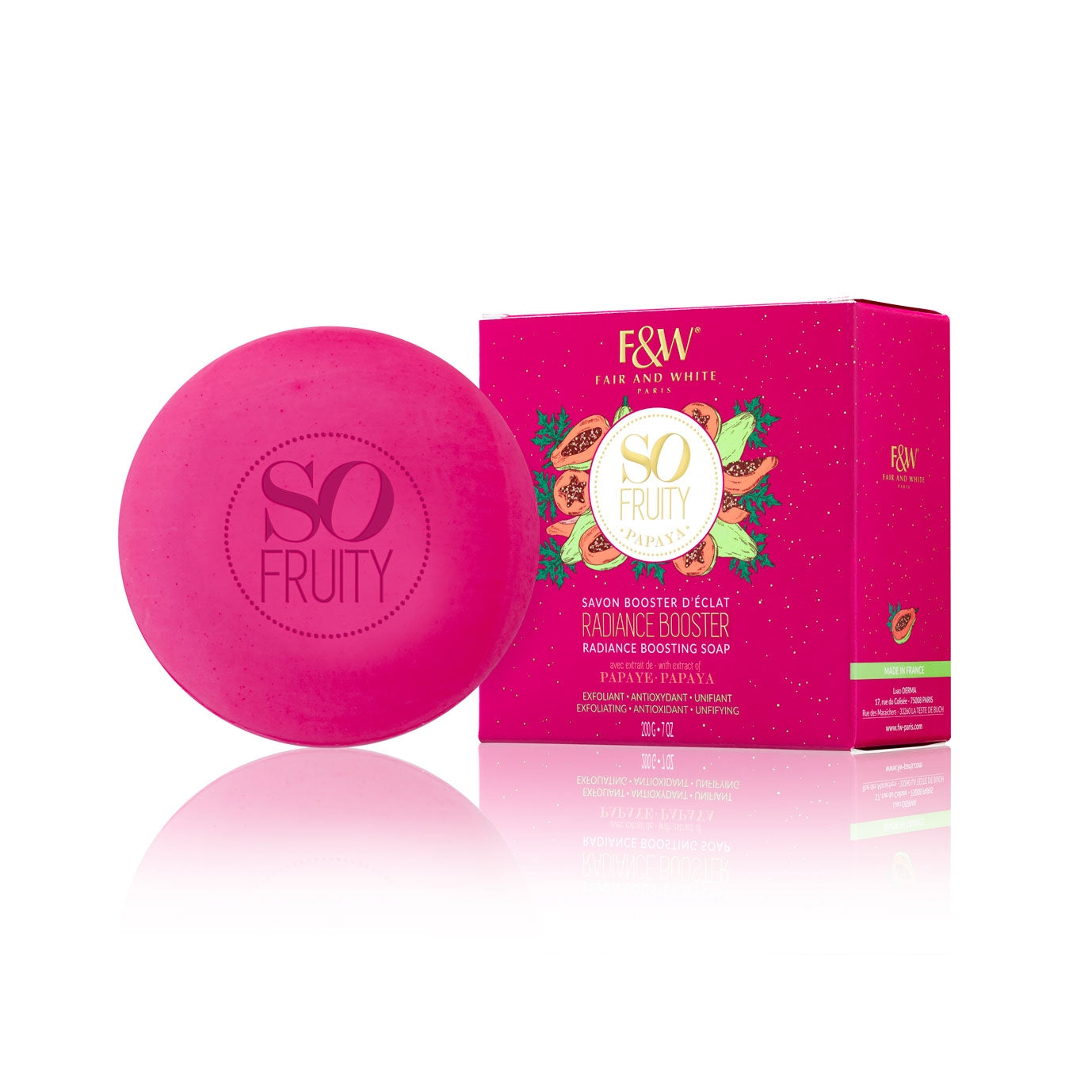 FAIR AND WHITE SO FRUITY PAPAYA RADIANCE BOOSTER SOAP